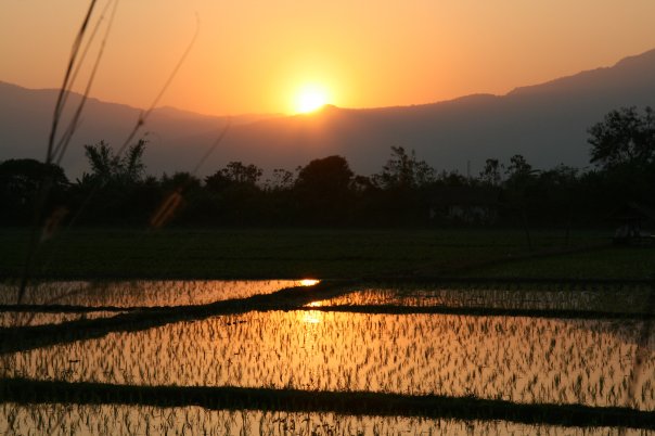 sunset from guesthouse